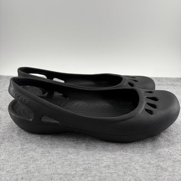 Crocs Women's Black Kadee Slingback Croslite Slip On Ballet Flats Size 7 Slip On - Picture 6 of 10